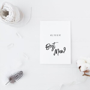 Will You Be My Best Man Best Man Proposal Card Be My Best Man Best Man Card Groomsman Card Best Man Gift Card For Best Man Wedding Party Ask image 3