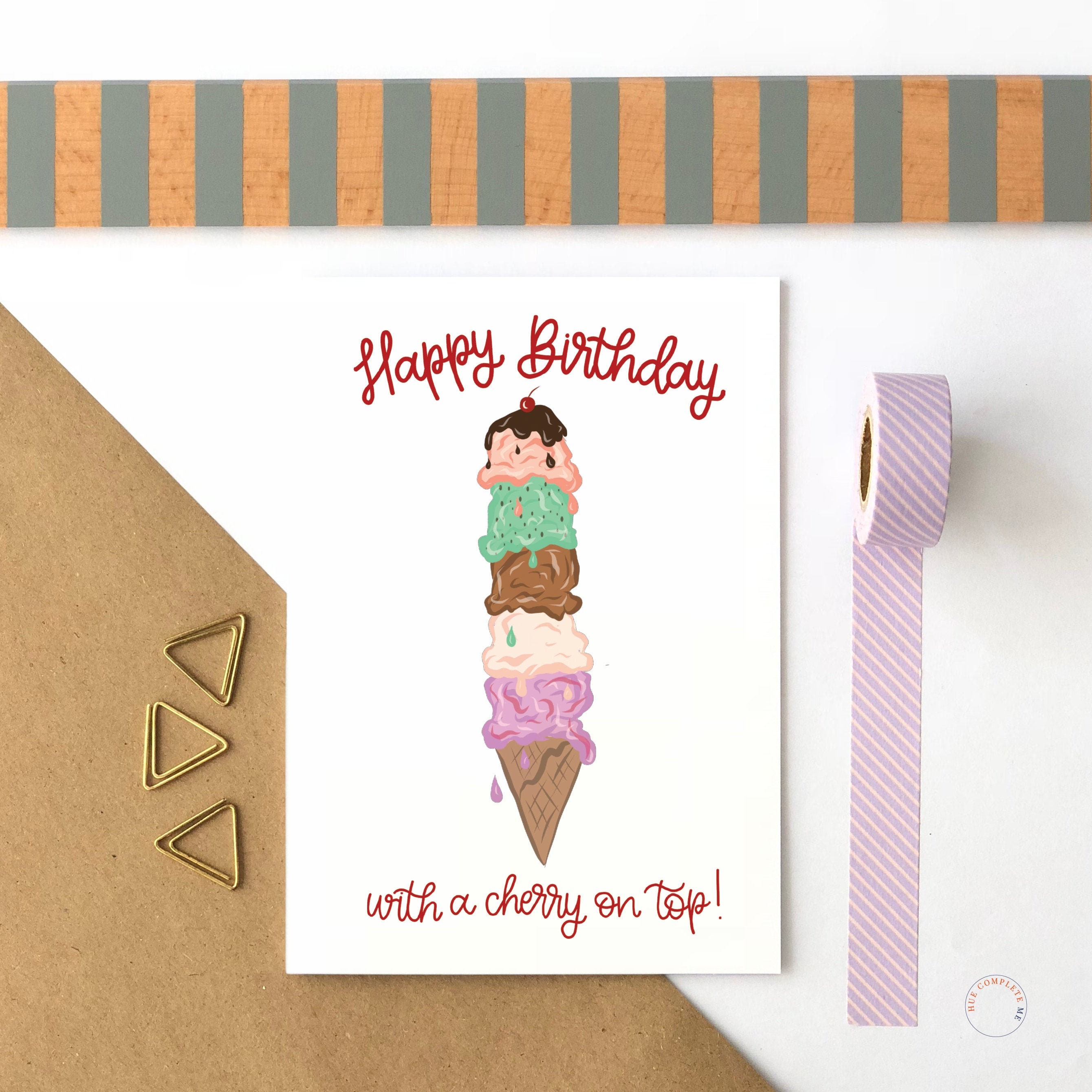 Birthday Girl Ice Cream Card