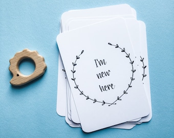 Wreath Baby Milestone Cards, Monthly Photo Props