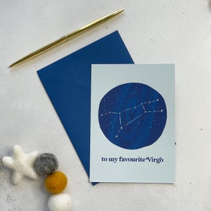 To My Favorite Jungfrau Astrologie Geburtstagskarte Jungfrau Karte Horoskop Karte Konstellations Karte Sternzeichen Geburtstag August September Geburtstagskarte