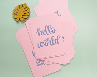 Biglietti rosa per le tappe di crescita del bebè, regalo per neonata