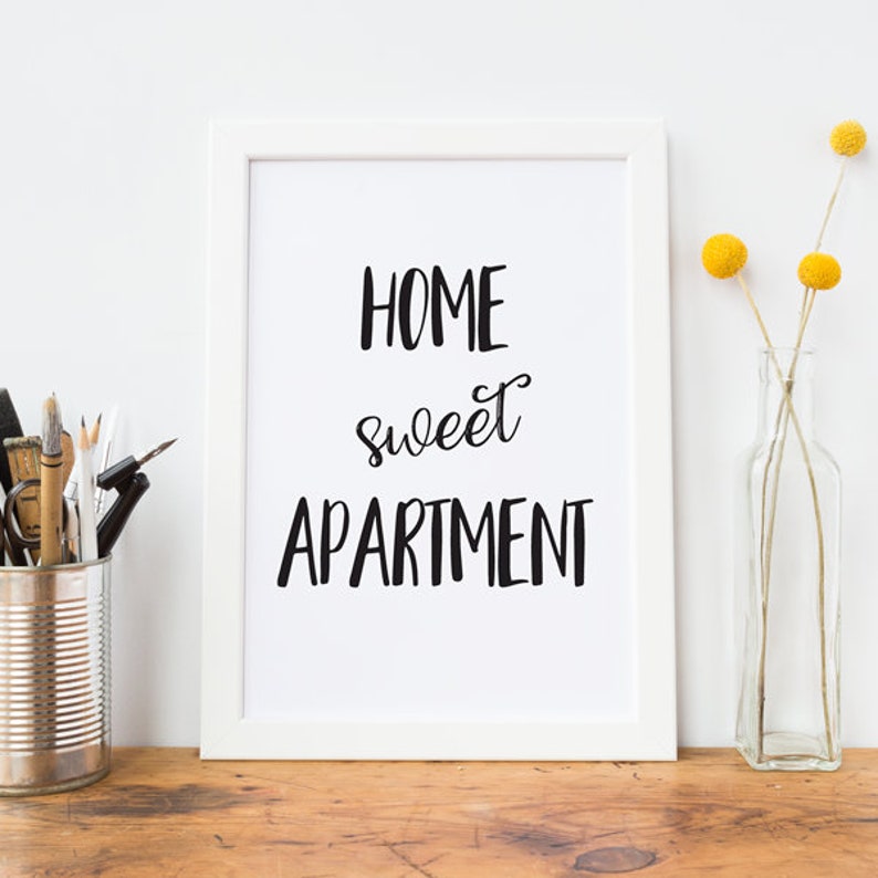 Home Sweet Apartment Apartment Wall Art Apartment Decor Apartment Art Print New Apartment Gift Apartment Wall Decor First Apartment Gift