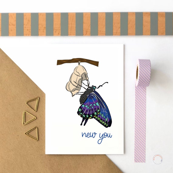 New You Butterfly Card New Start Card Starting Over Card Transition Card Transgender Card Transgender Support Card Divorce Support Card