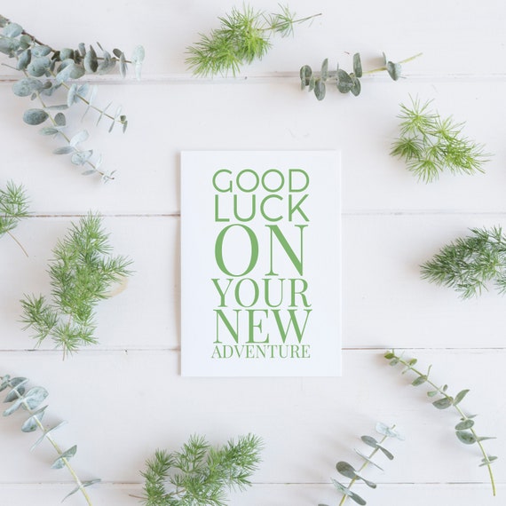 Good Luck New Adventure Card - Encouragement Gift - Etsy