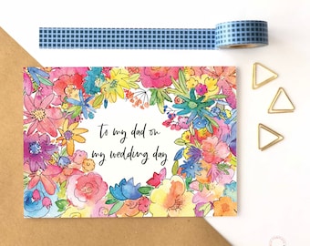 To My Dad On My Wedding Day, To My Dad Card, Dad Wedding Day Card, Card For Dad On Wedding Day, Wedding Card For Dad, Father Of The Bride