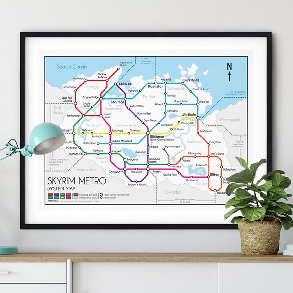 Skyrim Metro System Map