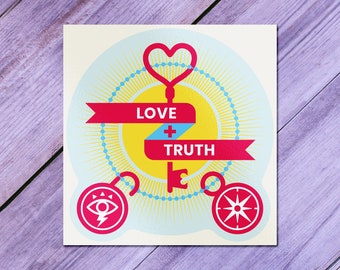 Love and Truth Sticker (Clear/Transparent)