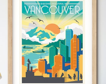 Ontdek Vancouver Travel Poster