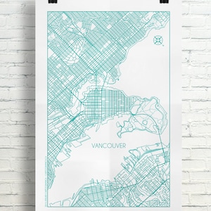 Vancouver, British Columbia City Map Poster