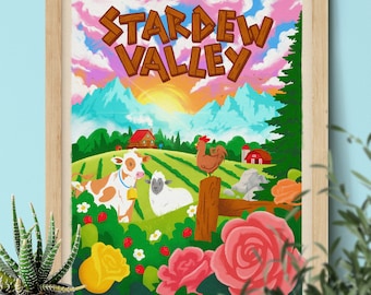 Illustrated Stardew Valley Poster
