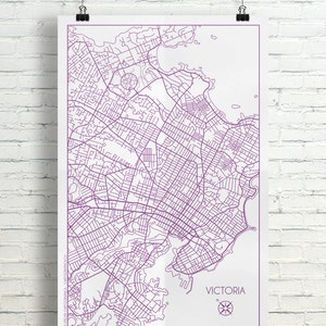 Victoria, British Columbia City Map Poster