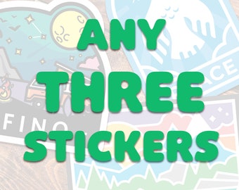Beliebige DREI Sticker