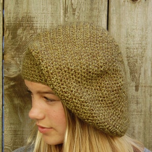 Crochet beret or slouchy hat, custom