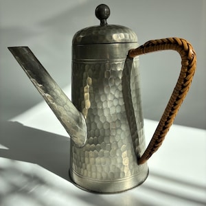 Vintage Malayan Pewter Teapot Coffee Pot Pitcher