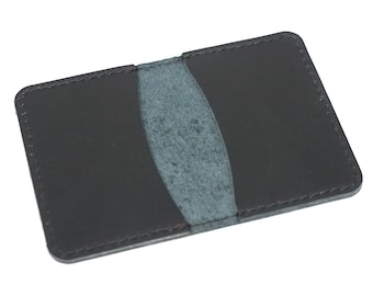 BLEMISH - Visitenkartenportemonnaie aus Leder | Leder Kartenportemonnaie | Leder Karten etui | Minimalistisches Portemonnaie | Portemonnaie vorne