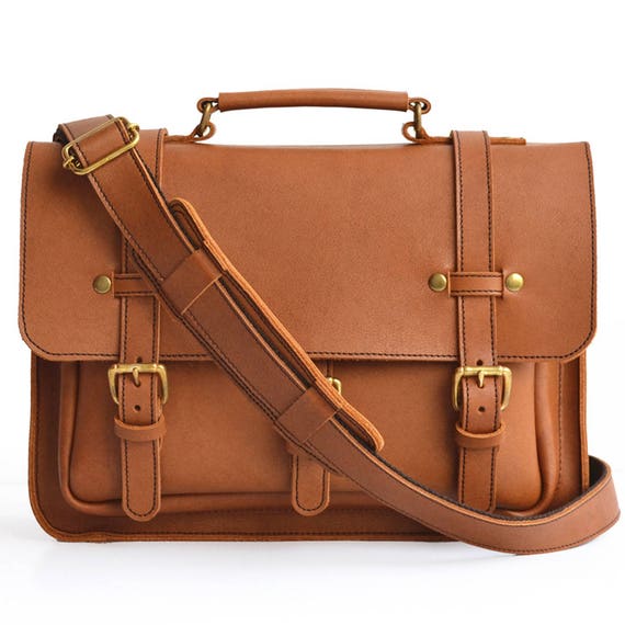 Businessman Leather Briefcase Mens Messenger Bag Vegetable | Etsy