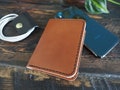 Double Leather Business Card Wallet Leather Card Holder, Business Card Case, Minimalist Wallet, Front Pocket Wallet, Credit Card Wallet Mens