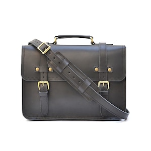 Porte-documents en cuir simple, sac messager en cuir pour homme, cartable en cuir marron pour homme, sac pour ordinateur portable en cuir pour femme, sac à bandoulière pour ordinateur portable pour femme