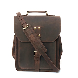 backpack messenger bag hybrid leather Hybrid Messenger Backpack