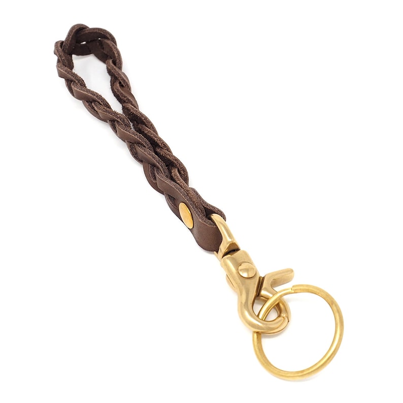 Braided Leather Keychain Leather Braid Key Fob Mens Key Ring Etsy