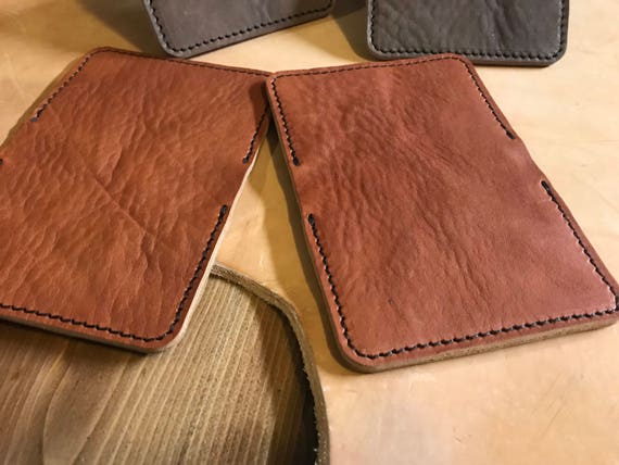 Light Brown Fully Handmade 100/% Bull Leather Compact Stylish Classic Wallet