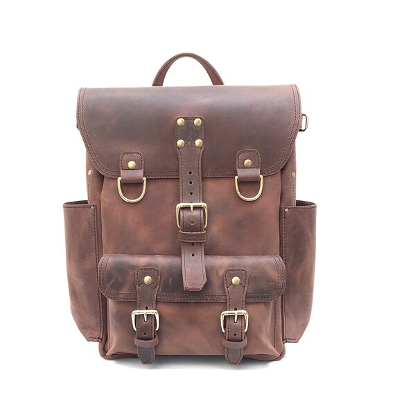 Zaino Pelle Vintage Donna con Chiusura Antifurto Grenoble Zaino Pelle Vintage Donna con Chiusura Antifurto Grenoble