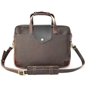 Porte-documents Explorer | Porte-documents en toile | Porte-documents en toile et cuir | en toile pour ordinateur portable | Sac messager en toile | Sac messager