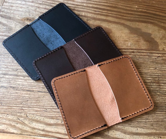 Multi-page card holder cowhide hand-made credit card business card