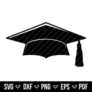 Graduation Cap SVG, Graduation Cap Clipart, Grad Cap Clip Art , Cricut, Silhouette, svg cut files, PNG, dxf, eps