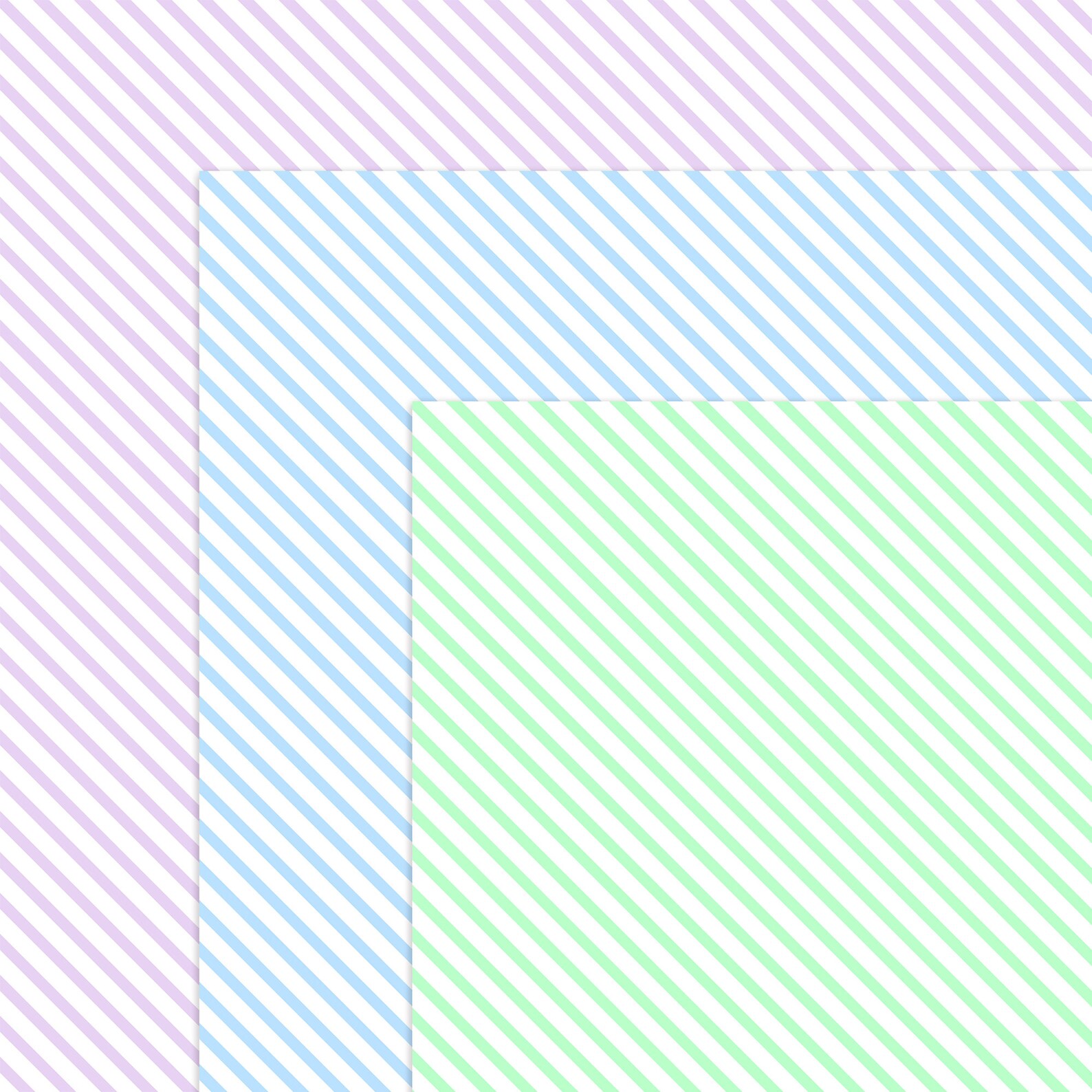 Stripes Digital Paper Set Pastel Colors Thin Lines Paper Pack Seamless ...