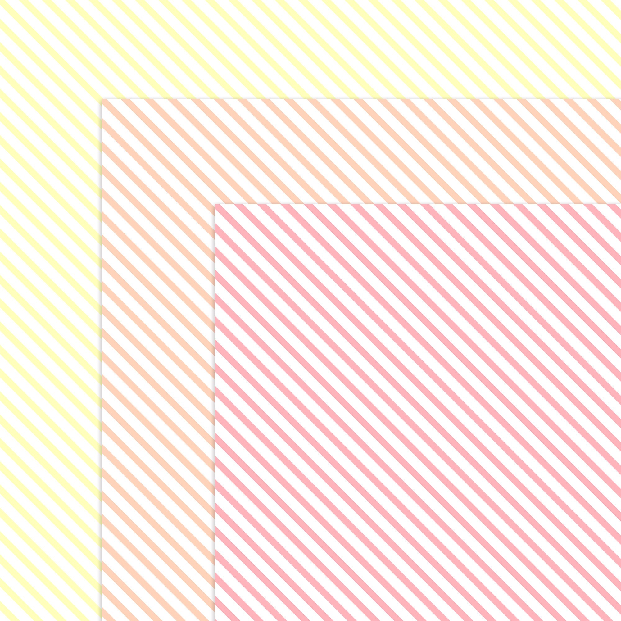 Stripes Digital Paper Set Pastel Colors Thin Lines Paper Pack Seamless ...