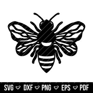 Bee SVG, Honey Bee Clipart, Bumble Bee Clip Art , Cricut, Silhouette, svg cut files, PNG, dxf, eps