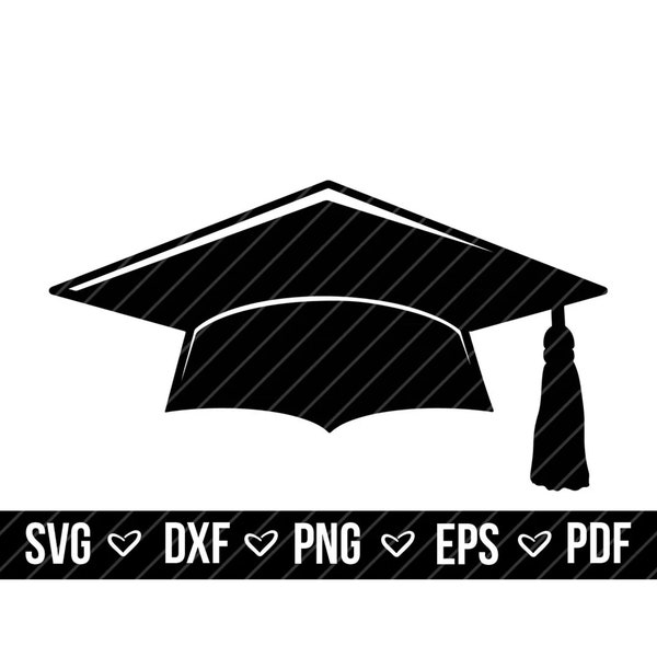 Graduation Cap SVG, Graduation Cap Clipart, Grad Cap Clip Art , Cricut, Silhouette, svg cut files, PNG, dxf, eps