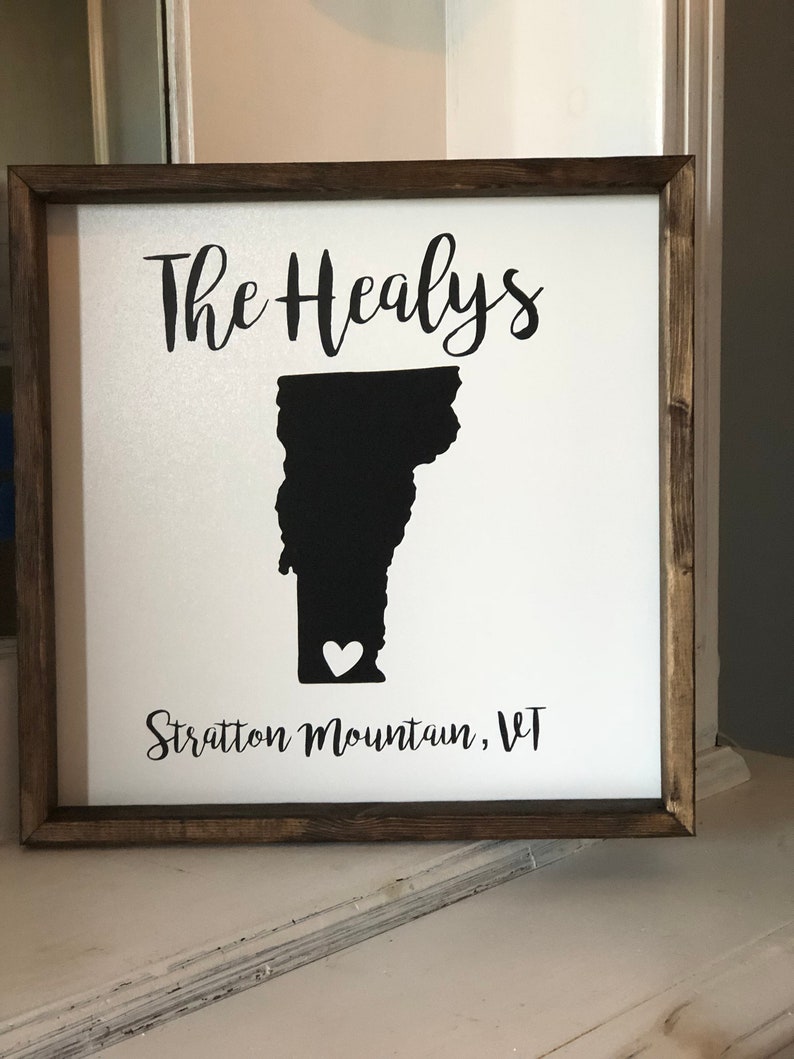 State sign moving away gift state wall art custom wedding
