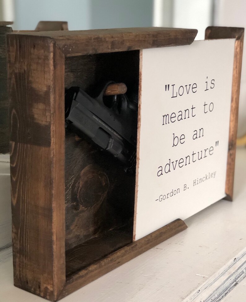 Hidden gun storage gift for him gun gifts gun case gun Etsy