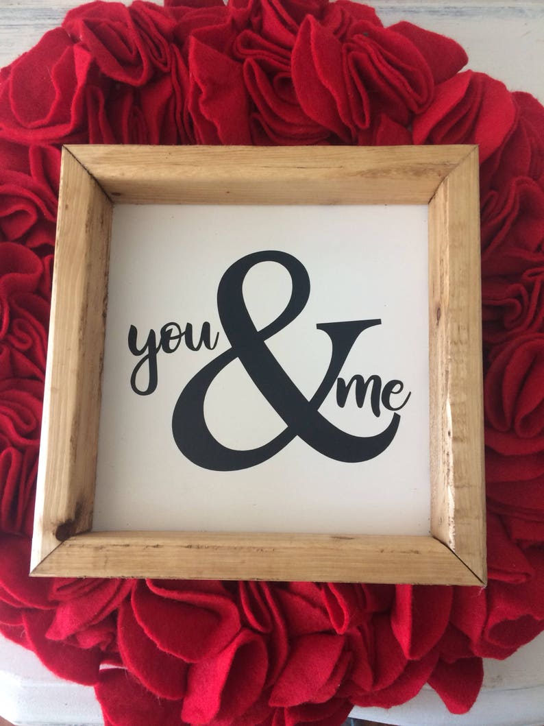 You and Me Sign You and Me Wood Sign You and Me Wall Art Etsy
