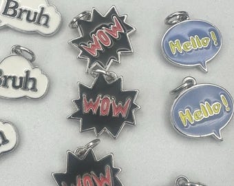 Little Slang Word Jewelry Charms