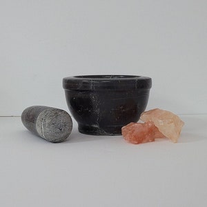 Marble Stone Mortar and Pestle | Hand Made Product | Kitchenware | great tool for grinding herbs | Chocolate color stone