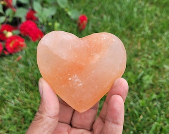 Himalayan Salt Heart Massage Ball,  Body Cleansing Bar, Natural Pink Salt, Hand Crafted, Massage Stone, Authentic  Pink Salt