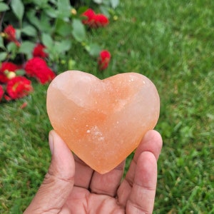 Himalayan Salt Heart Massage Ball,  Body Cleansing Bar, Natural Pink Salt, Hand Crafted and Polished, Massage Stone, Authentic Salt