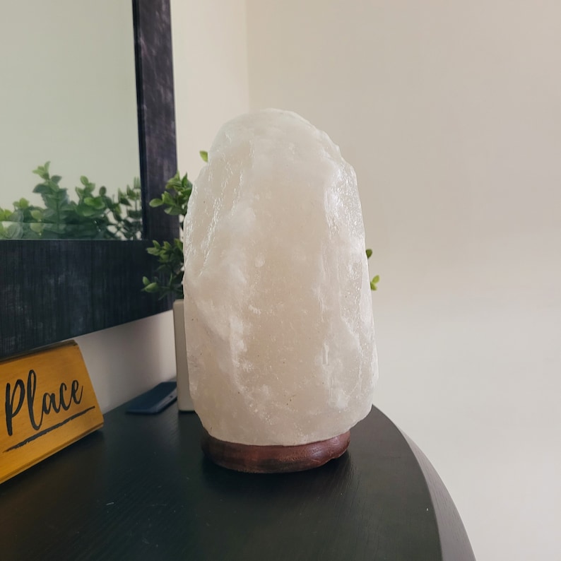 white salt lamp