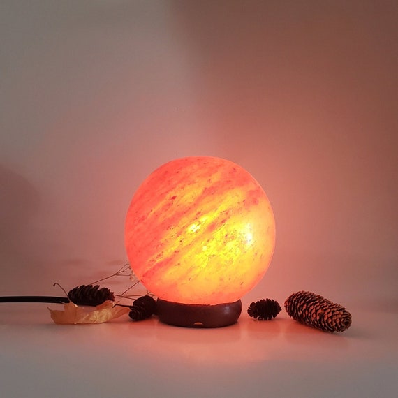 Lampe à sel de l'Himalaya, forme de sphère de 6 pouces, forme de boule,  globe