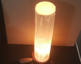 Selenite PILLAR Lamp , Moroccan Selenite Crystals , Natural Selenite Crystals , handmade, authentic, premium quality