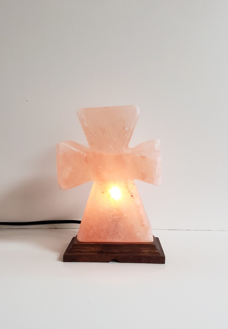 CROSS Himalayan Salt Lamp authentic Himalayan Salt Cross Etsy