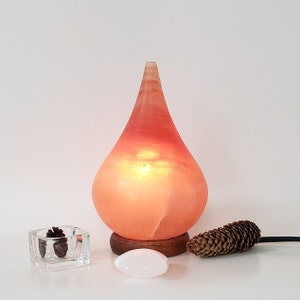 Himalayan Salt Lamp | Tear Drop Shape | Real Pink Rock Salt from Pakistan | hand made | 100% Authentic Natural Salt