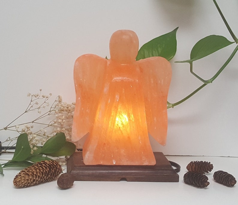 Angel Shape Himalayan Salt Lamp Authentic Image 0