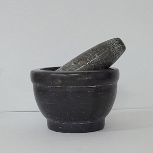 Stone mortar and pestle | Gorgeous hand polished | great tool for grinding herbs , spices , seeds | Hand Grinder | Giftware | Kitchen Tool