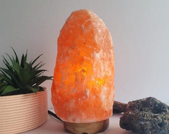 Natural Himalayan Salt Lamp, Handmade Crystal Light for Wellness & Decor
