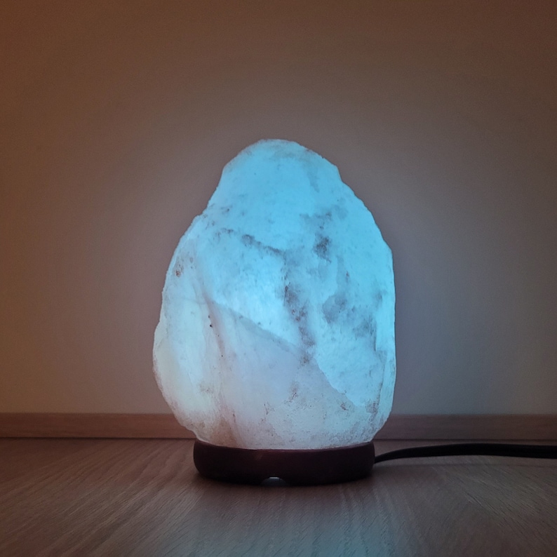 white salt lamp