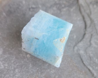 Aquamarine Stone , Raw Natural Rough Aquamarine ,  Spiritual Stone , Blue Crystal , Untreated Gemstone , Hexagonal shape